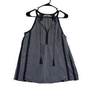 Violet and Claire Blue Patterned Women's Tank Top Size M